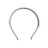 AOVNA Silver Metal Stud Rivet Spike Headband Lightweight Flexible Women