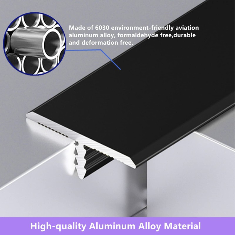 10 Pcs Aluminium Alloy T Molding Floor Transition Strip 48"