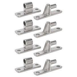 Wall Mount Gates Hinges, 304 Stainless Steel, Non-Welded one-Piece for Chain Link Fence for Farm Fence Wooden Gates (4 Pair)