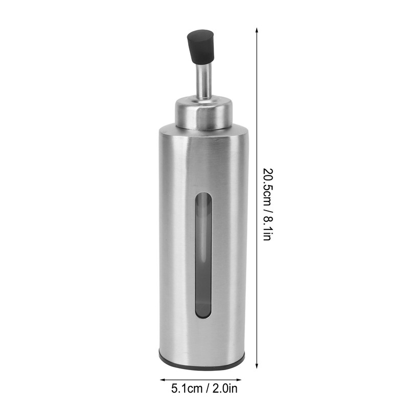 220ml Oil Dispenser Bottle Stainless Steel Oil Bottle Sauce Container