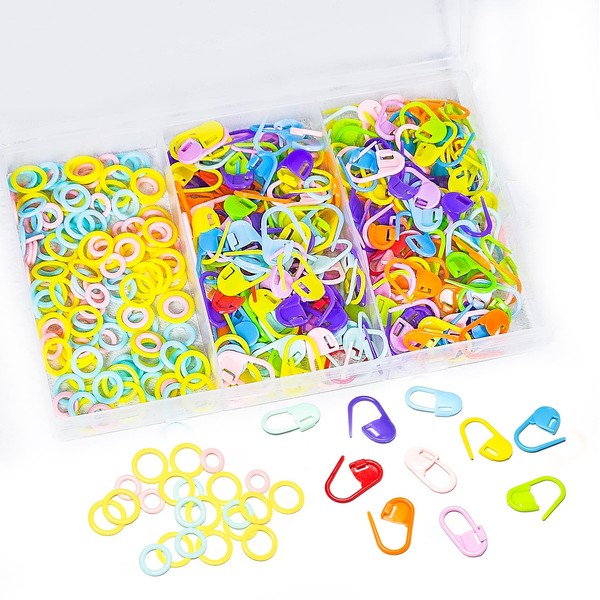 CAABISO 420 Pieces Stitch Markers for Knitting Crochet Kit, 240