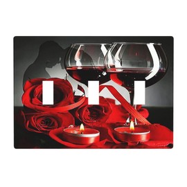 Romantic Red Rose Wine 3 Gang Triple Toggle Light Switch Wall Plate Cover Decorative Rustic Romantic Flower Electrical Faceplate Valentine Women Girl Rustic Barn Door Home Living Room Hotel Decorate