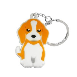 POYAMUSE Silicone Dog Pet Keychain - A Dog Lover's Tribute - Puppy Memorial Keyring-beagles
