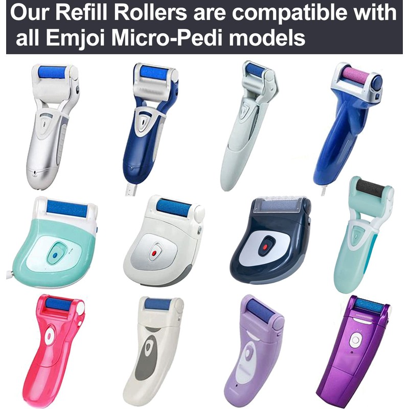 Replacement Refill Rollers Compatible with Emjoi Micro-Pedi (Extra Coarse)