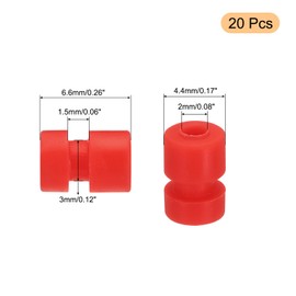 MECCANIXITY RC Anti Vibration Rubber Balls RC Rubber Damper Balls for RC F4 F7 Flight Controller Gimbal M2x6.6mm Shock Absorption Balls,RC Models DIY Drone Accessories(Red),Pack of 20