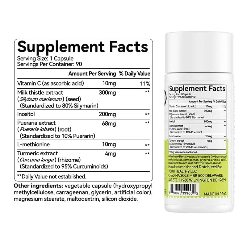 OxyEnergy Milk Thistle Silymarin 300mg – Liver Detox & Repair,