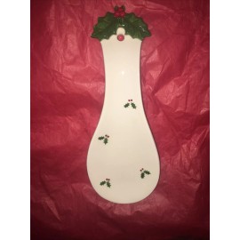 Otagiri Japan “CALICO HOLLY” Christmas Spoon Rest. NEW!