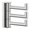 Angle Simple Swivel Towel Hook 3 Arms, SUS304 Stainless Steel