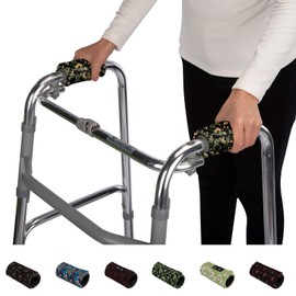 Universal Walker Hand Grips Padded Hand Covers Folding Rolling Wheelchair Rollator Cushion Padding Non-slip Detachable Washable
