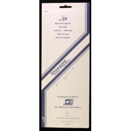 Showgard Pre-Cut Black Stamp Mounts Size 260/59