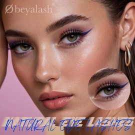 False Lashes Natural Cateye Eyelashes 3D Fluffy 14mm Natural look Fake Eye Lashes Clear Band Reusable Pestañas Postizas 14 Pairs Pack by Obeyalash(C010）