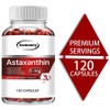 Astaxanthin 6mg - Immune and Skin Health High-Strength Antioxidant Anti-Aging, 2 Count, 120 Tablets / 아스타잔틴 6mg - 면역 및 피부 건강 고강도 항산화제 노화 방지, 2개, 120정