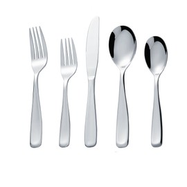 Bon Scoop 20-Piece Stainless Steel Flatware Silverware Cutlery Set, Include Knife/Fork/Spoon, Mirror Polished, Dishwasher Safe, Service for 4