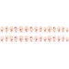 Bee Daisy Press on Nails Short Almond Nude Fake Nails