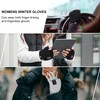 YSense Womens Winter Gloves, 2 Pack Warm Knitted Convertible Fingerless