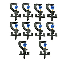 Micro Rotating Sprinkler Micro Nozzle Sprinkler Plant Watering Atomising Drip System Micro Rotor Sprinkler for Greenhouse (G-Type 180° Refractive Sprinkler Head) Pack of 10