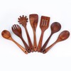 7 pcs Wooden Spoons,Teak Wooden Utensils for Cooking Wood Spatula