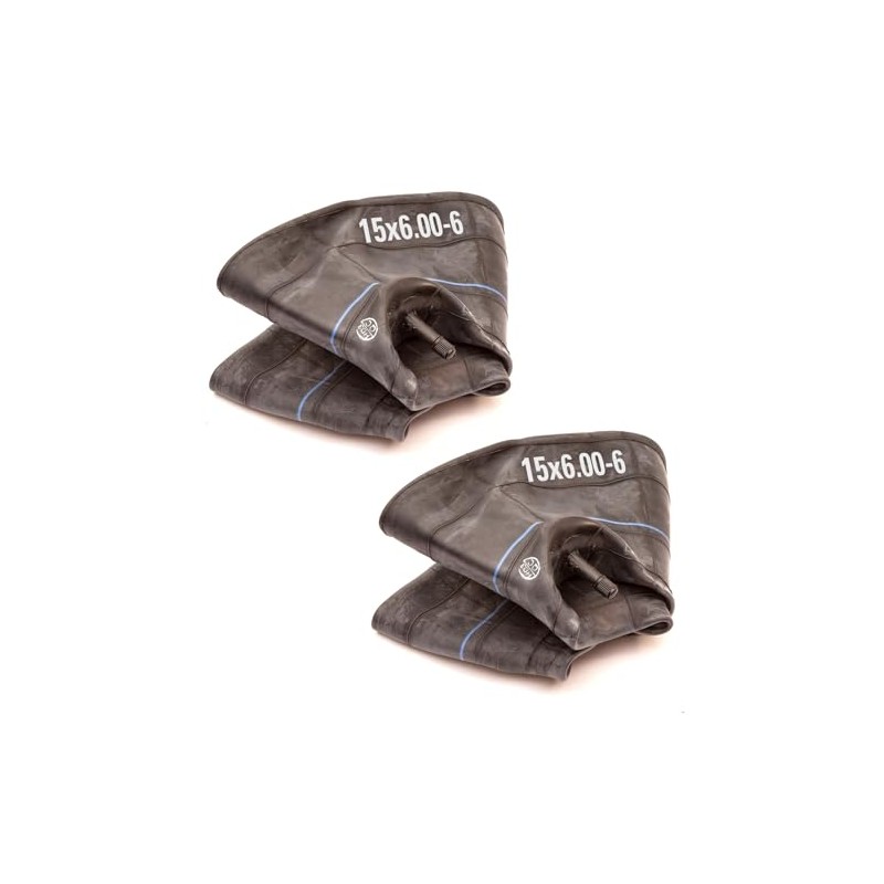 Pack Of 2 Inner Tubes Butyl Rubber Size 15x6.00-6 TR13