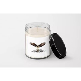 SpreadPassion Eagle Flying Over The Water Candle - Soy Wax Candle - Hand Poured Candle