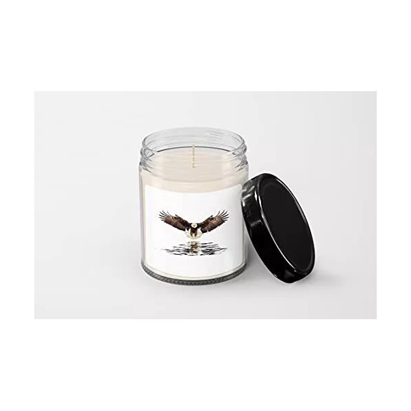 SpreadPassion Eagle Flying Over The Water Candle - Soy Wax