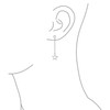 Celestial Astrology Open Star Linear Drop Dangle Stud Earrings For