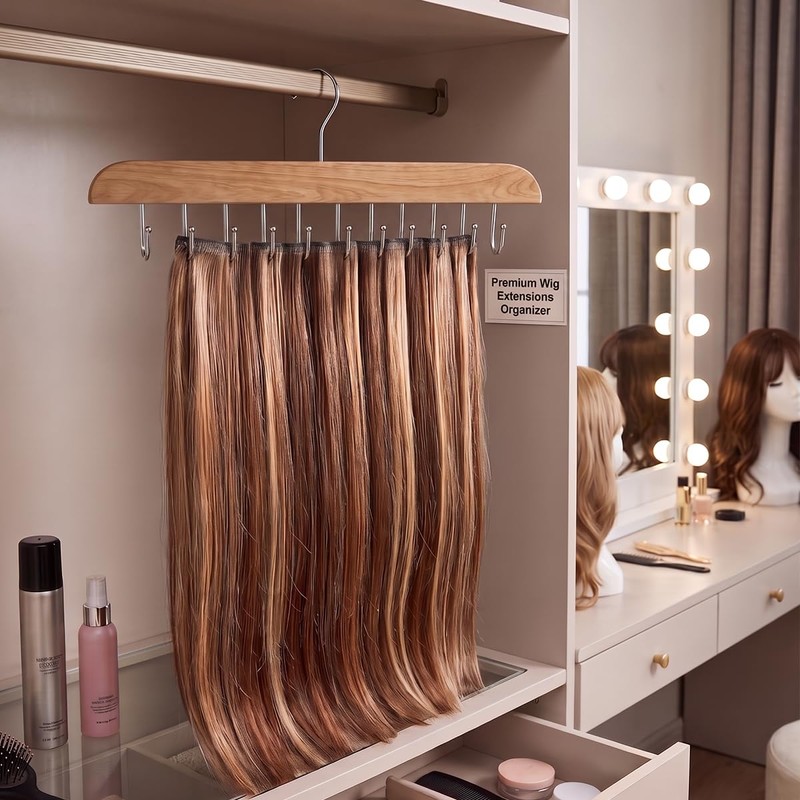 Hair Extension Holder for Hair Storing, Washing, Drying, Coloring, Styling,