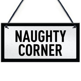 RED OCEAN Bar Signs For Outdoor NAUGHTY CORNER Funny Home Bar Sign Pub Man Cave Sign
