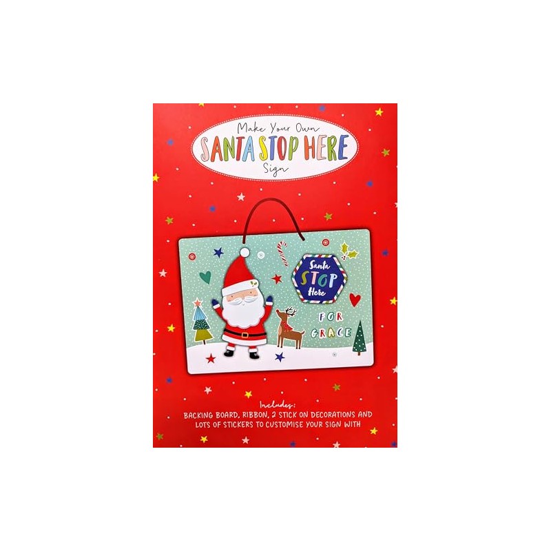 Make Your Own Santa Stop Here Sign - Christmas Craft
