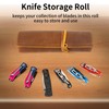 Baizoy leather Knife Display Bag with 12 Slots Pocket Knives,Folding
