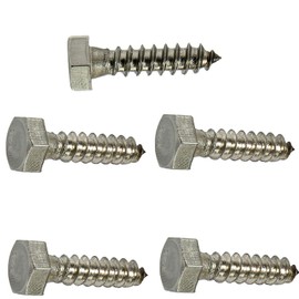 1/2 x 1-1/2" Lag Bolts Hex Head Stainless Steel Heavy Duty Wood Screws Kit Hardware Pack of 10 Fastener Set LS07101F