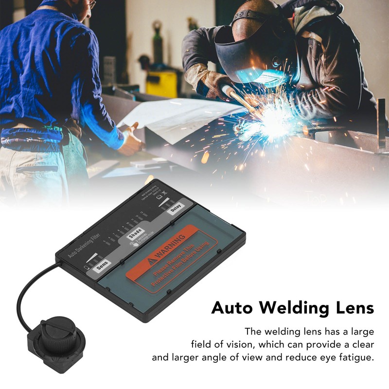 Auto Darkening Filter Welding Cover Adjustable Solar Helmet Lens Big