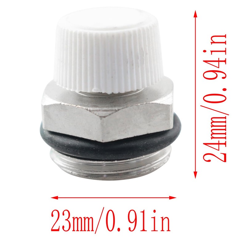 LQ Industrial 1/2inch External Thread Manual Radiator Bleed Valve Nickel