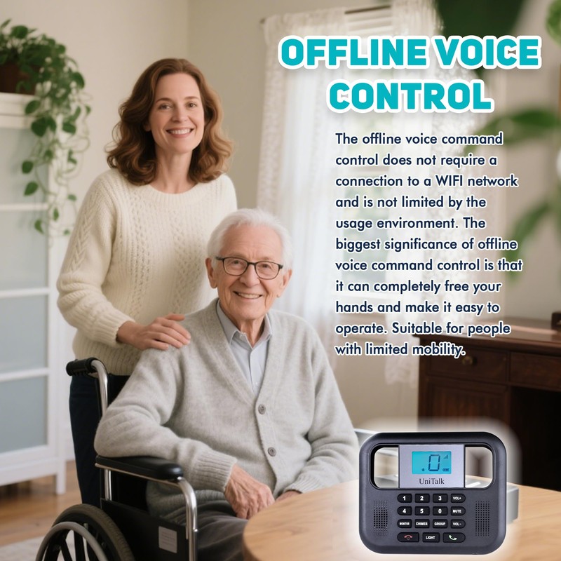 UniTalk Wireless Intercoms for Home&Office, Two-Way Real-time Full-Duplex Voice System