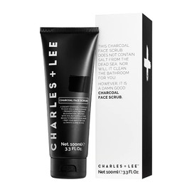 Charles + Lee Charcoal Face Scrub | Australian Made & High Performance | Remove Dead Skin + Prep Skin for the Ultimate Close Shave, 3.3 oz.