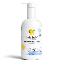 Little Étoile Baby Care SwimProtect 2-in-1 Shampoo & Body Wash, with MBc Herbal Honey, Aloe Vera & Panthenol, Naturally ingredients, Free from SLS & Parabens, 250mL