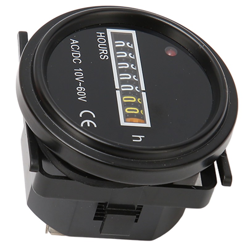 Boat Hour Meter 2.4in Diameter Maximum 99999.99H High Accuracy Mechanical