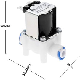 Electric Water Valve, Yetaha AC 24V DC Solenoid Valve, 1/4" Hose Connection for RO Reverse Osmosis Pure System RO Controller