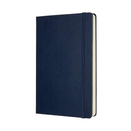 Moleskine QP062EXPB20 Notebook, Classic Notebook, Expanded (400 Pages), Hard Cover, Plain, Large Size (W x H x D): 5.1 x 8.3 inches (13 x 21 cm), Sapphire Blue