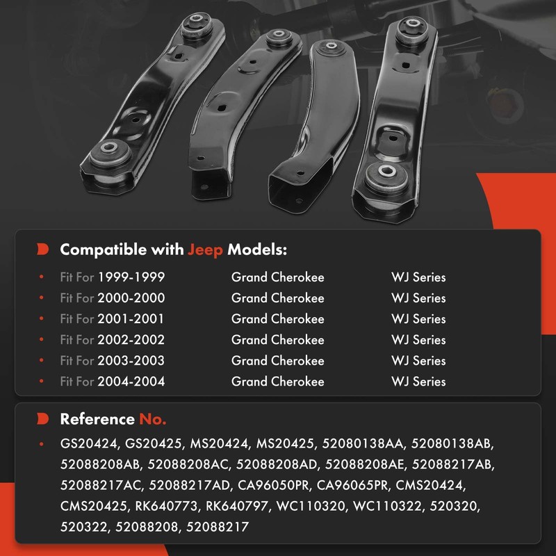 A-Premium Set of 4, Front Upper Lower Control Arm Kit,