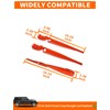 Savadicar 3-Piece Orange Windshield & Rear Wiper Trim Set for