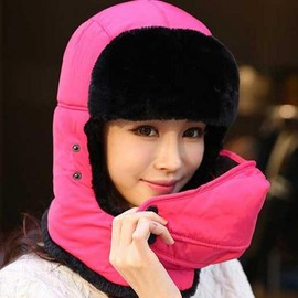 Winter hat for men and women, unisex, travel, hiking, warmer, camping, winter hat for men and women Rose pink