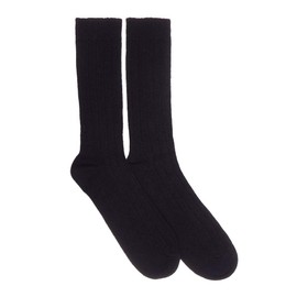 Lona Scott Mens Cashmere Socks, Made in Scotland (US, Alpha, Large, Regular, Regular, Black)