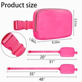 Bum Bag Belt Bag for Men and Women, Waterproof Fanny Pack with Adjustable Strap & Zip, Crossbody Bag for Outdoor Sports Running Travel Driving Hiking, rose, Fashionable