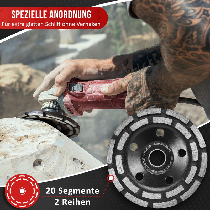 KSP-Tec Diamond Cup Wheel 125 mm Concrete Plain 125 mm