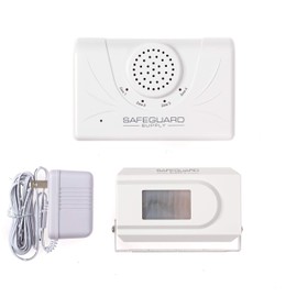 Safeguard Supply Motion Door Chime- Simple To Use 95dB Loud 4000' Range Wireless Motion Detector Door Bell For Business, Ideal Expandable Wireless Doorbell For Office, Business, Retail & Warehouse