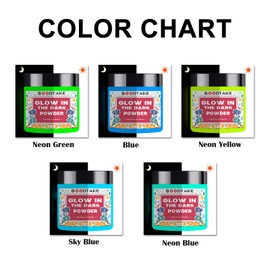 GOODTAKE Neon Yellow Glow Powder, Glow in The Dark Pigment Powder, Luminous Powder, Fluorescent Pigment Dye for Epoxy Resin Slime Paint Nail Art Party DIY Crafts (Neon Yellow, 4 Ounce)