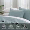 BOURINA Ultrasonic Aqua Queen Quilt Set 3-Piece Bedding Set Coverlet