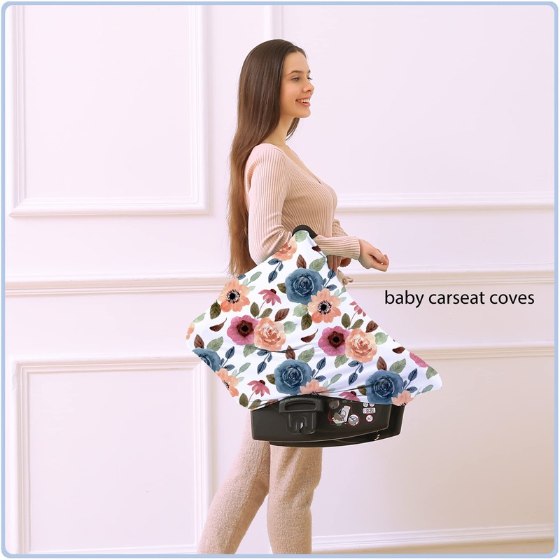 Car Seat Covers for Babies - Multi- use Nursing Carseat