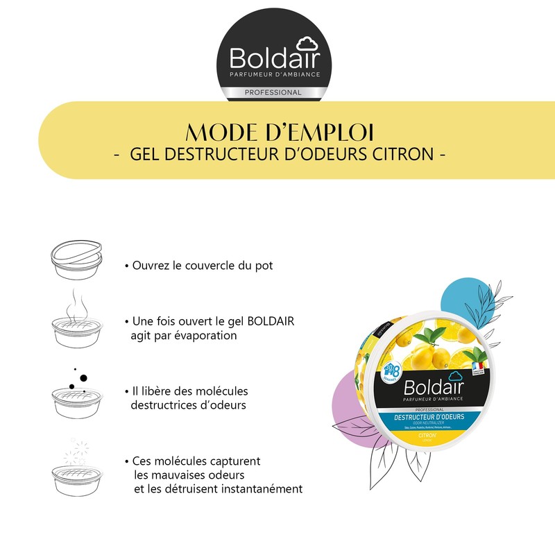 Boldair – Gel Distruggidocumenti odori Limone