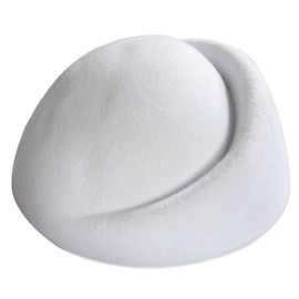YING LAN Women Wool Cap Stewardess Pillbox Hat Vintage Fascinator Base Church Wedding Winter White